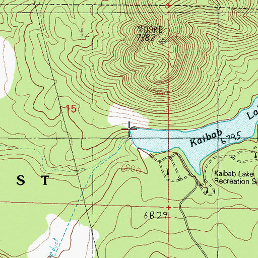 Topographic Map of Kaibab Dam, AZ