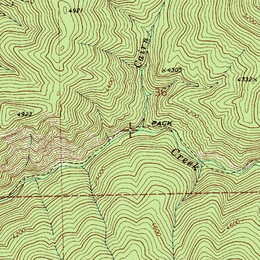 Topographic Map of Cairn Creek, ID