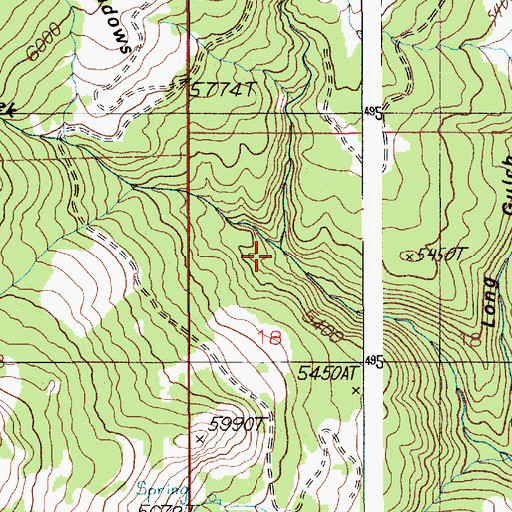 Topographic Map of Calamity Creek, ID