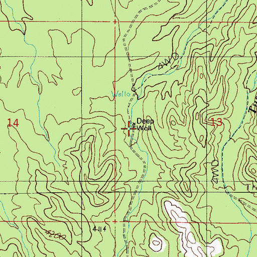 Topographic Map of Deep Well, AZ