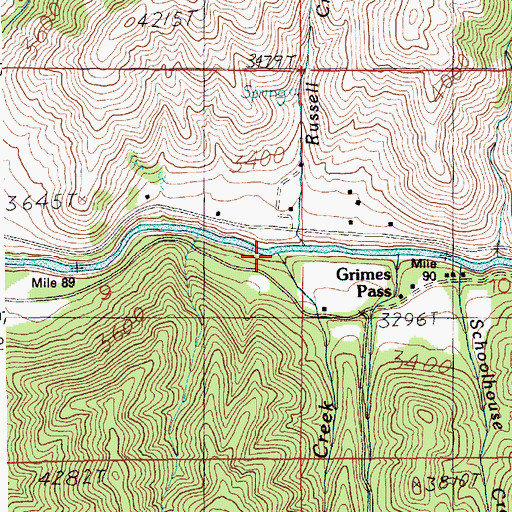 Topographic Map of Calderwood Creek, ID