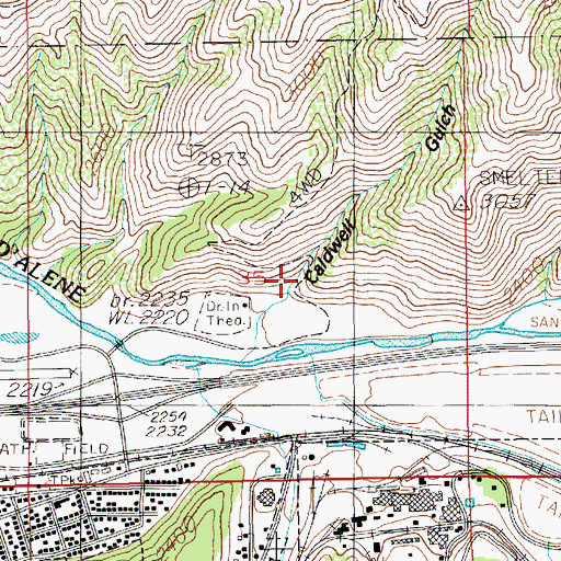 Topographic Map of Caldwell Gulch, ID