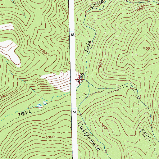 Topographic Map of California Creek, ID