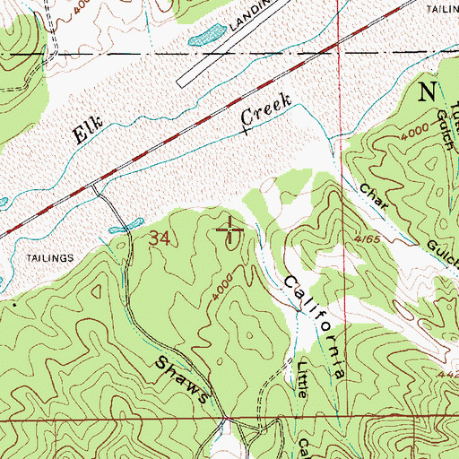 Topographic Map of California Gulch, ID