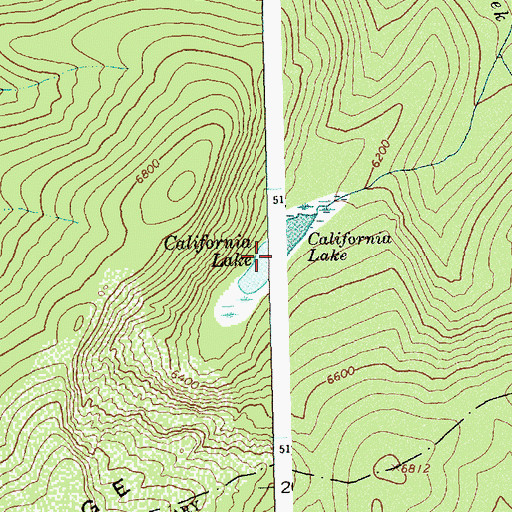 Topographic Map of California Lake, ID