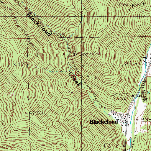 Topographic Map of California Mine, ID