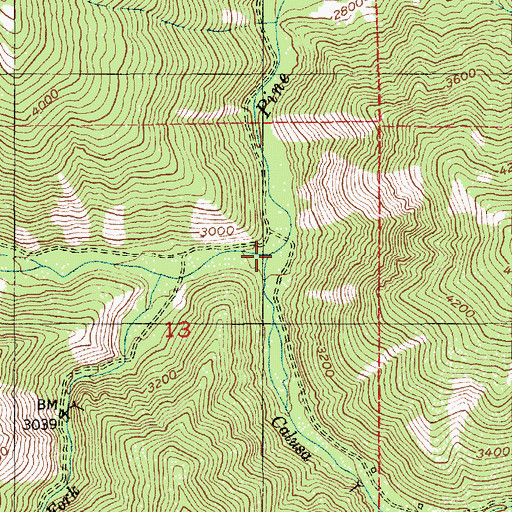 Topographic Map of Calusa Creek, ID