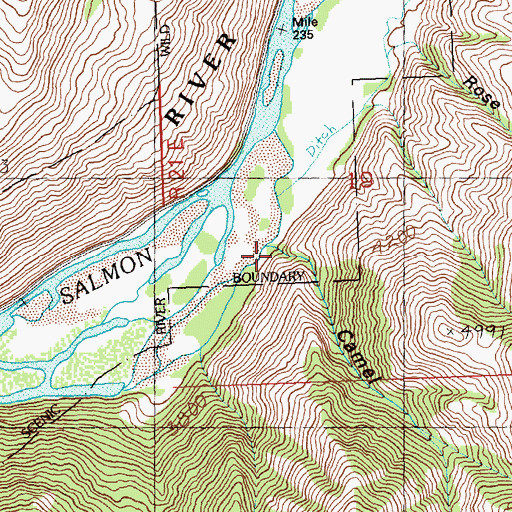 Topographic Map of Camel Gulch, ID