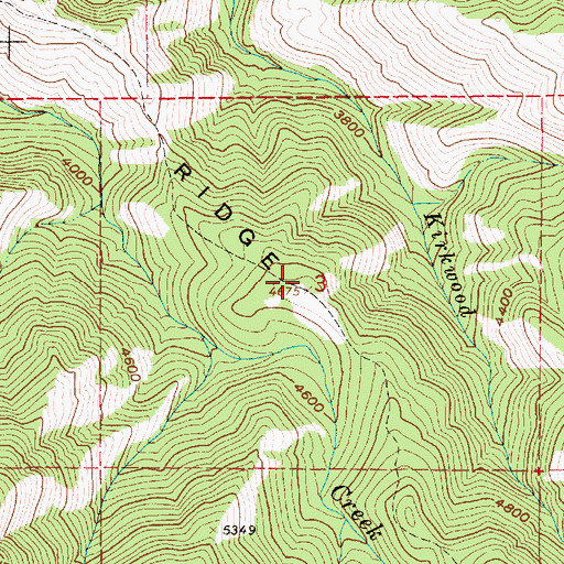 Topographic Map of Camel Ridge, ID