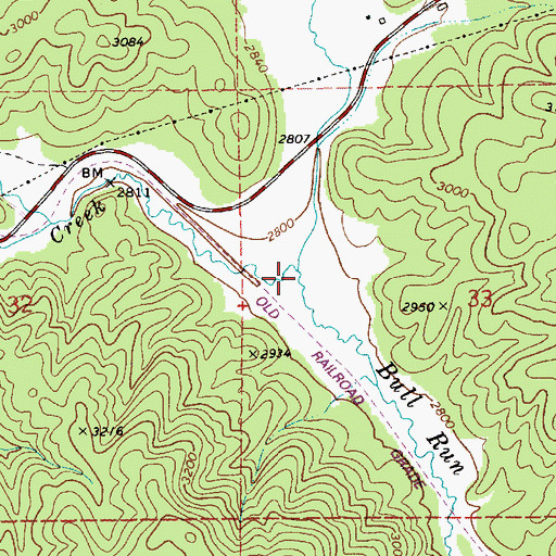 Topographic Map of Cameron Creek, ID