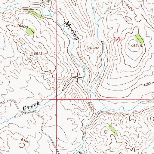 Topographic Map of Camp Creek, ID