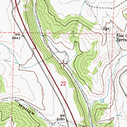 Topographic Map of Camp Creek, ID