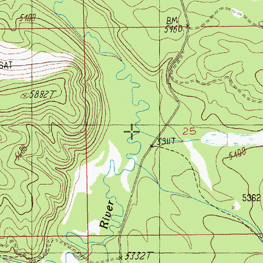 Topographic Map of Camp Creek, ID