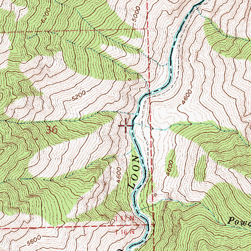 Topographic Map of Camp Creek, ID