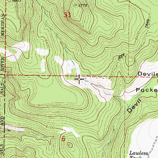 Topographic Map of Kessler Tank, AZ