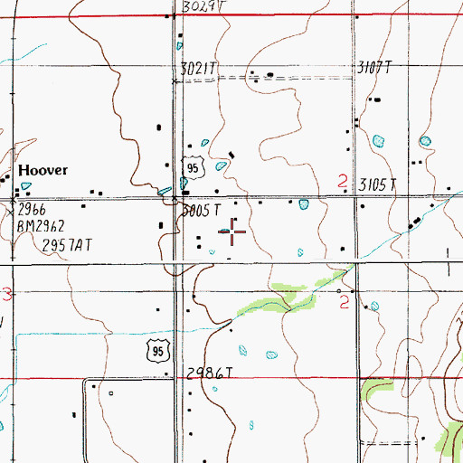Topographic Map of Camp Creek, ID