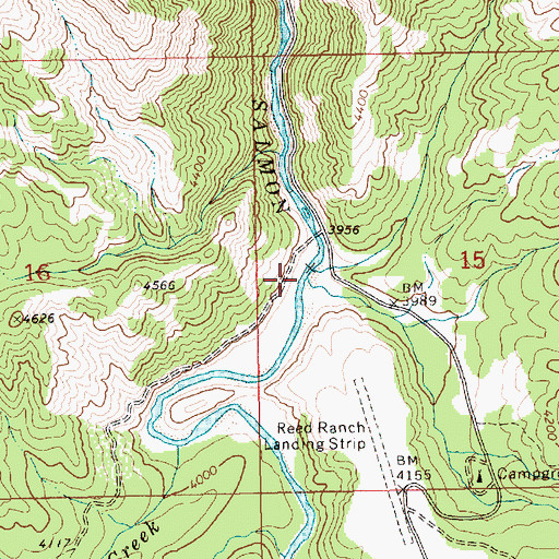 Topographic Map of Camp Creek, ID