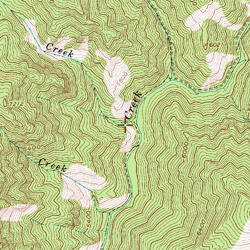Topographic Map of Camp Creek, ID