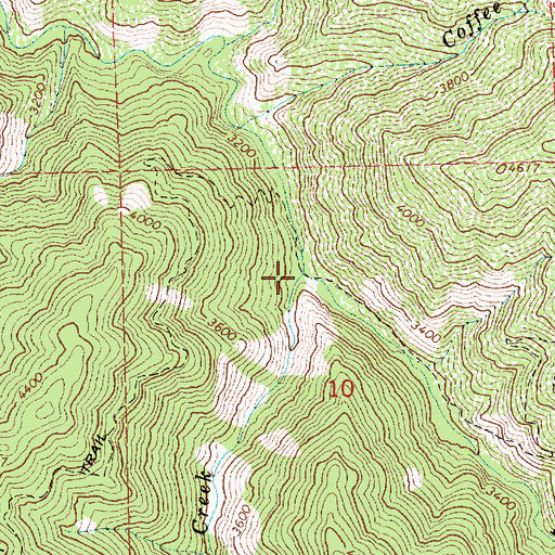 Topographic Map of Camp George Creek, ID