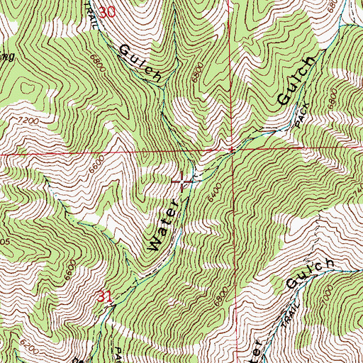 Topographic Map of Camp Gulch, ID