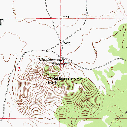 Topographic Map of Klostermeyer Spring Tank, AZ