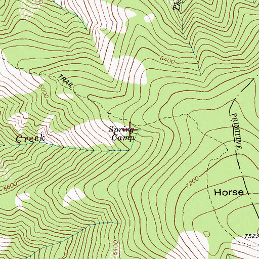Topographic Map of Spring Camp, ID