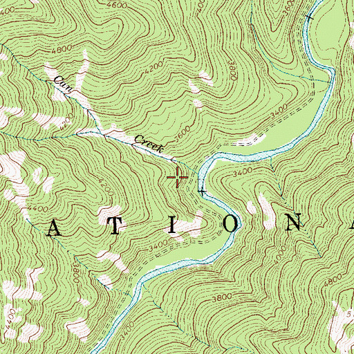 Topographic Map of Can Creek, ID