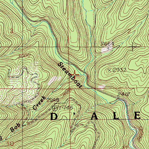 Topographic Map of Can Creek, ID