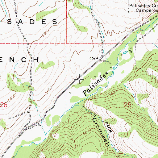 Topographic Map of Canary Canyon, ID