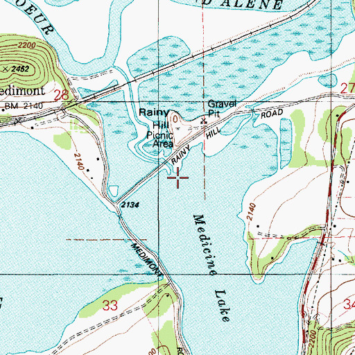 Topographic Map of Canary Creek, ID