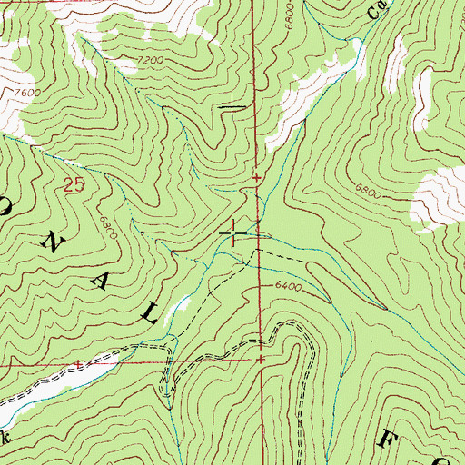 Topographic Map of Cane Creek, ID