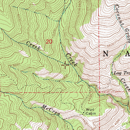 Topographic Map of Cannon Creek, ID