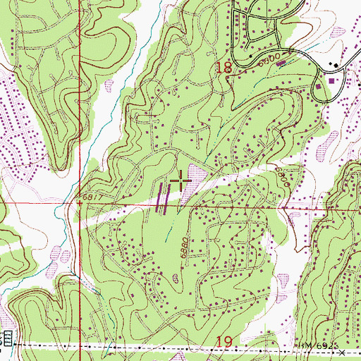 Topographic Map of Humphrey Lake, AZ