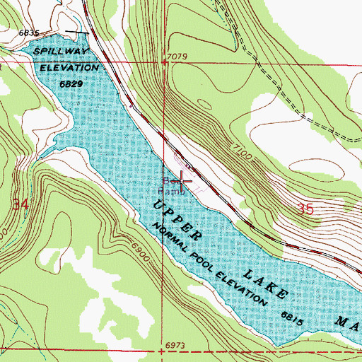 Topographic Map of Lake Mary Boating Site, AZ
