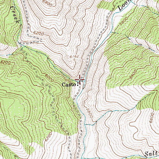 Topographic Map of Canyon Creek, ID