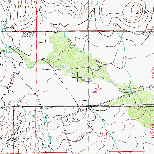Topographic Map of Deep Well Canyon, AZ