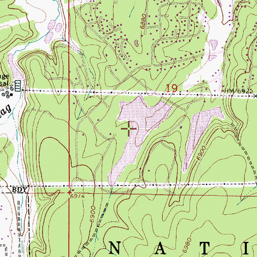 Topographic Map of Maureen Lake, AZ