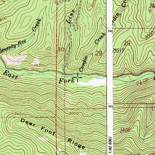 Topographic Map of Cardin Creek, ID