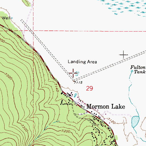 Topographic Map of Landing Strip Tank, AZ