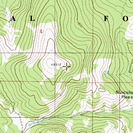 Topographic Map of Caribou Range, ID
