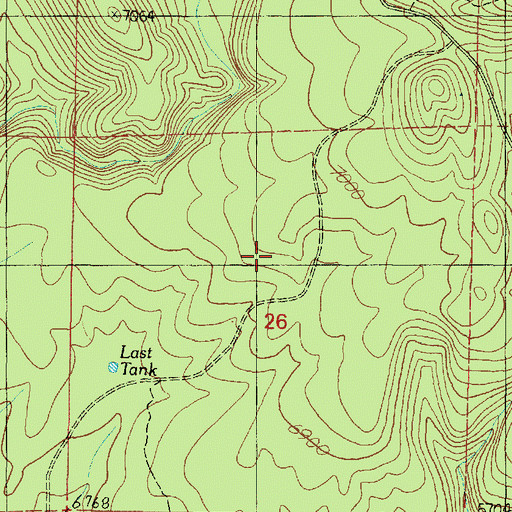 Topographic Map of Last Tank, AZ