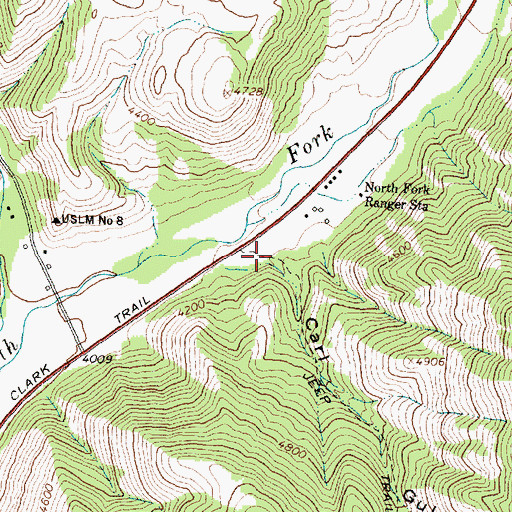Topographic Map of Carl Gulch, ID