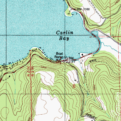 Topographic Map of Carlin Grange, ID
