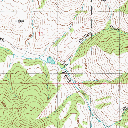 Topographic Map of Carlisle Creek, ID