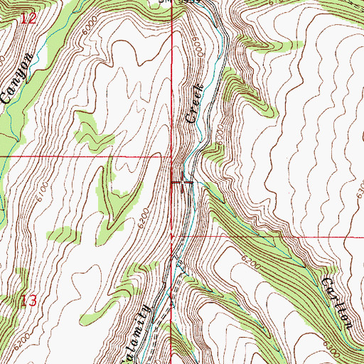 Topographic Map of Carlton Creek, ID