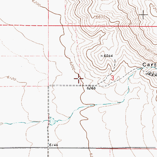 Topographic Map of Cart Hollow, ID