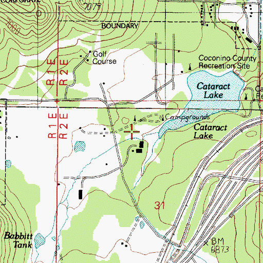 Topographic Map of Lazy Tank, AZ