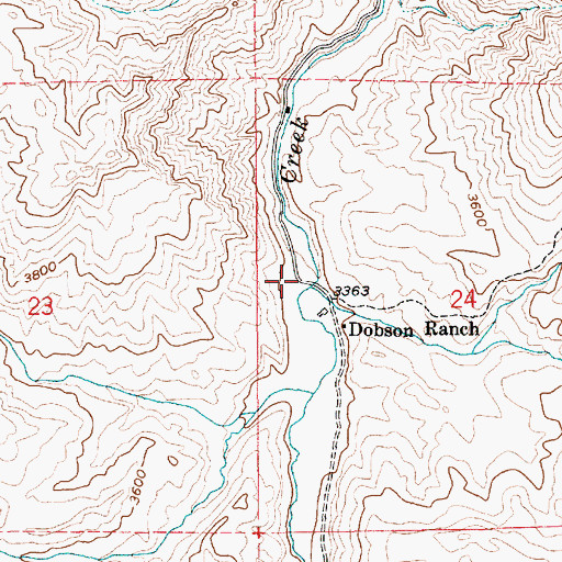 Topographic Map of Cartwright Creek, ID