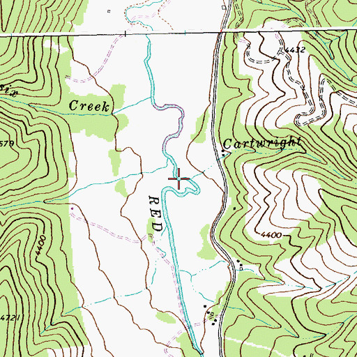 Topographic Map of Cartwright Creek, ID