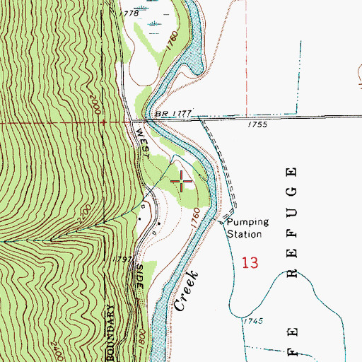 Topographic Map of Cascade Creek, ID